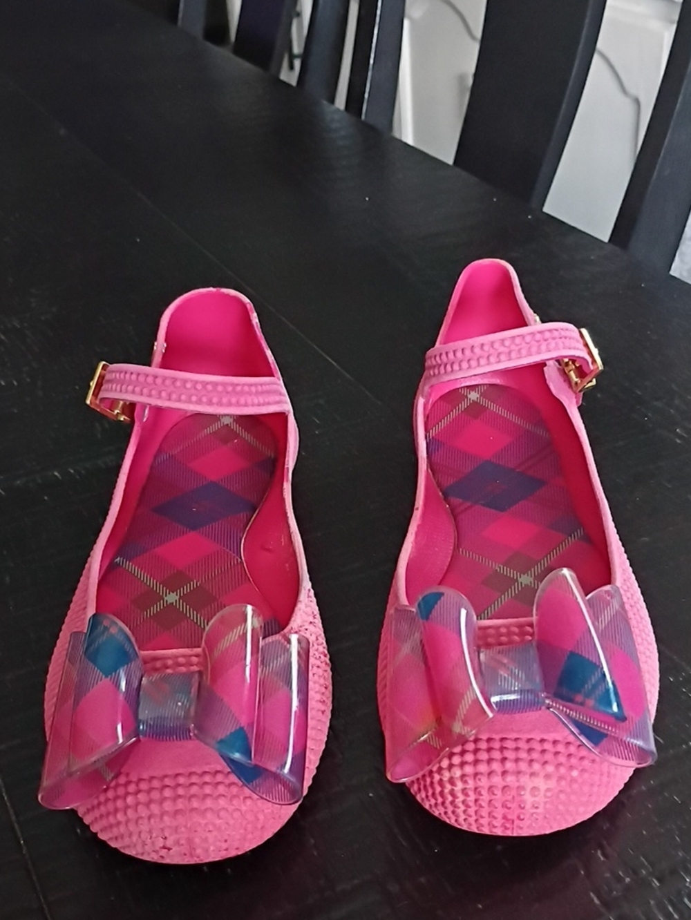 Melissa Pink Girls Bow Mary Jane Flats